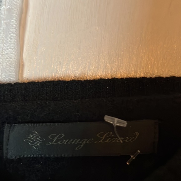 lounge lizard japanese Sweater  Men’s Size 2 Black Cleveland Ohio Wool/Cashmere - Picture 4 of 6